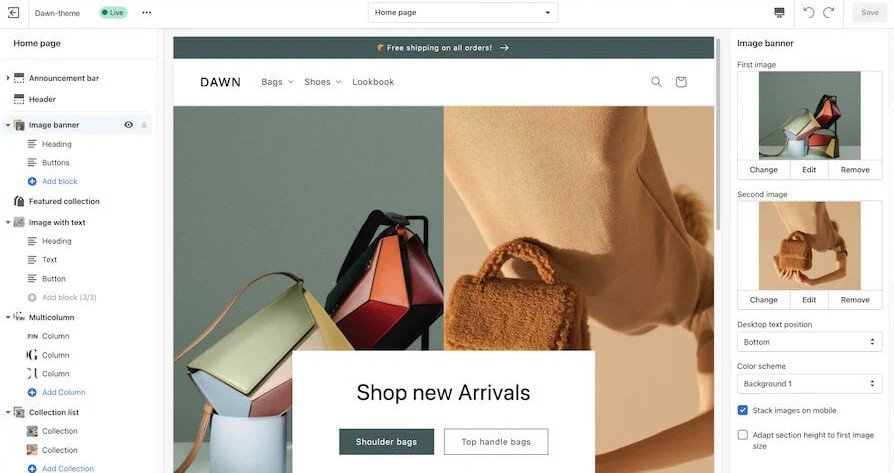 shopify online store