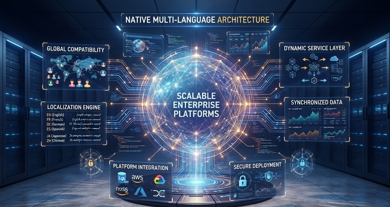 Scalable Enterprise Platforms with Native Multi-Language Architecture